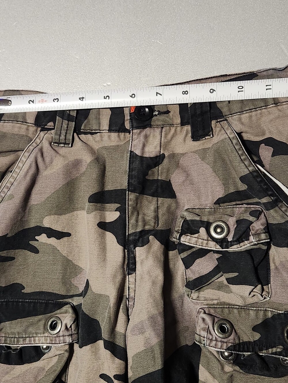 Vintage Y2K Old Navy Boys Camo Cargo Shorts Size 7 Camouflage Pockets 2005 - Picture 11 of 12